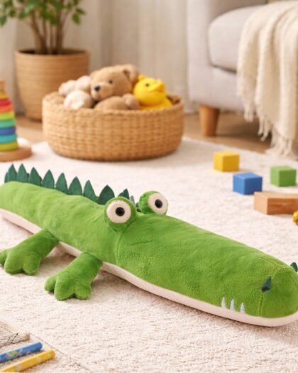 Baby Croco - Green & Peach